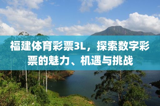 福建体育彩票3L，探索数字彩票的魅力、机遇与挑战