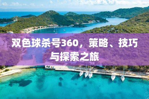 双色球杀号360，策略、技巧与探索之旅