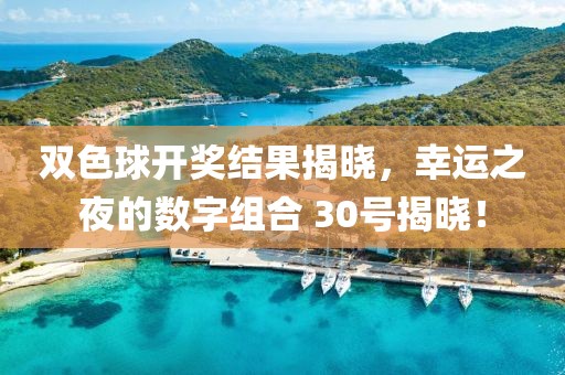 双色球开奖结果揭晓，幸运之夜的数字组合 30号揭晓！