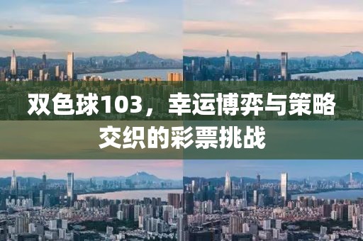 双色球103，幸运博弈与策略交织的彩票挑战