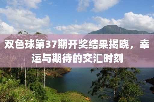 双色球第37期开奖结果揭晓，幸运与期待的交汇时刻